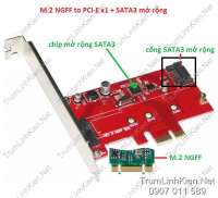 M2 NGFF to PCI-E x1 + SATA3 Extender